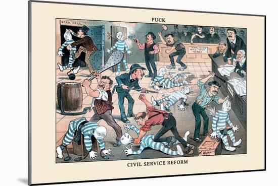 Puck Magazine: A Civil Service Reform-Frederick Burr Opper-Mounted Art Print