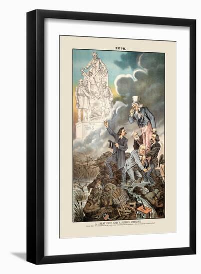 Puck Magazine: A Great Past and a Pitiful Present-Bernhard Gillam-Framed Art Print