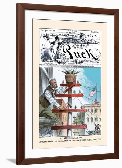 Puck Magazine: A Safe Conclusion-Eugene Zimmerman-Framed Art Print