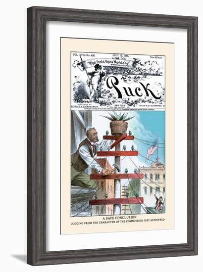 Puck Magazine: A Safe Conclusion-Eugene Zimmerman-Framed Art Print