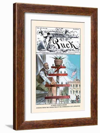 Puck Magazine: A Safe Conclusion-Eugene Zimmerman-Framed Art Print