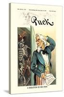 Puck Magazine: A Skeleton of His Own-null-Stretched Canvas