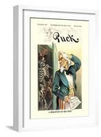 Puck Magazine: A Skeleton of His Own-null-Framed Art Print