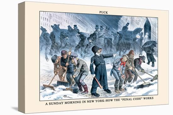 Puck Magazine: A Sunday Morning in New York-F. Graetz-Stretched Canvas