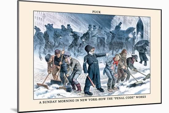 Puck Magazine: A Sunday Morning in New York-F. Graetz-Mounted Art Print