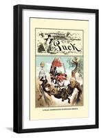 Puck Magazine: A Weak Combination Suspension Bridge-F. Graetz-Framed Art Print