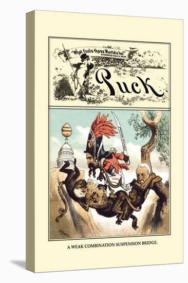 Puck Magazine: A Weak Combination Suspension Bridge-F. Graetz-Stretched Canvas