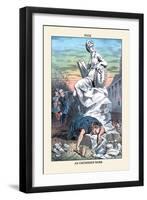 Puck Magazine: An Unfinished Work-Bernhard Gillam-Framed Art Print