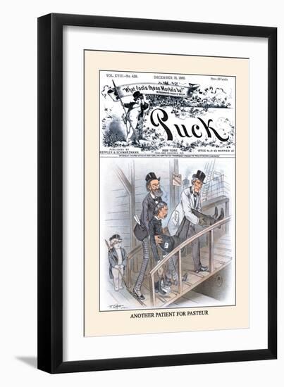 Puck Magazine: Another Patient for Pasteur-Frederick Burr Opper-Framed Art Print