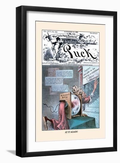 Puck Magazine: at It Again!-Eugene Zimmerman-Framed Art Print