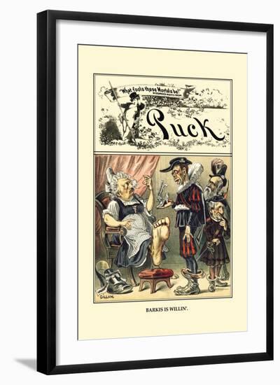 Puck Magazine: Barkis is Willin'!-John R. Neill-Framed Art Print