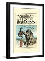 Puck Magazine: Bismarck's Boost-F. Graetz-Framed Art Print