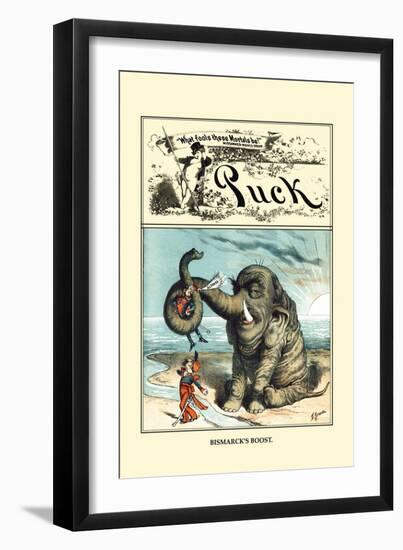 Puck Magazine: Bismarck's Boost-F. Graetz-Framed Art Print