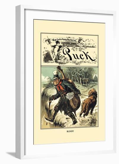 Puck Magazine: Blind!!-John R. Neill-Framed Art Print