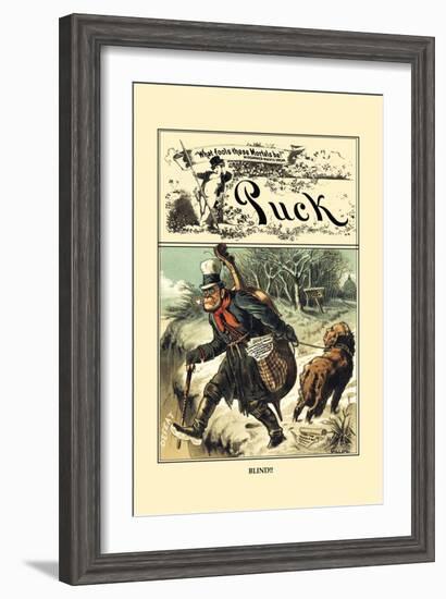 Puck Magazine: Blind!!-John R. Neill-Framed Art Print