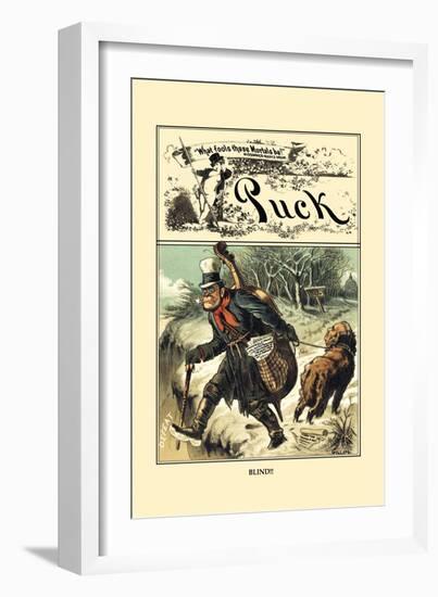 Puck Magazine: Blind!!-John R. Neill-Framed Art Print