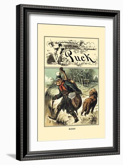 Puck Magazine: Blind!!-John R. Neill-Framed Art Print