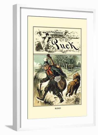 Puck Magazine: Blind!!-John R. Neill-Framed Art Print