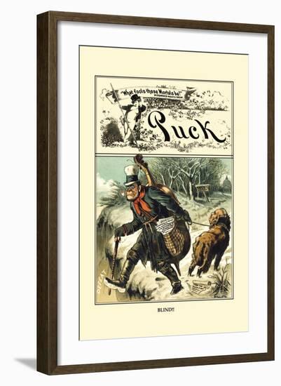 Puck Magazine: Blind!!-John R. Neill-Framed Art Print