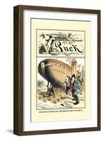 Puck Magazine: Cannot Sail, Try to Sink-F. Graetz-Framed Art Print