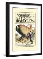 Puck Magazine: Cannot Sail, Try to Sink-F. Graetz-Framed Art Print