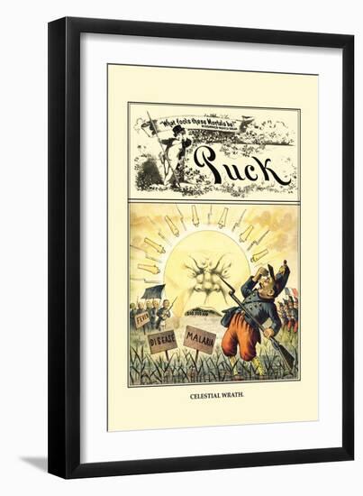 Puck Magazine: Celestial Wrath-Frederick Burr Opper-Framed Art Print