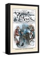 Puck Magazine: Change About, The Monkey the Master-Bernhard Gillam-Framed Stretched Canvas