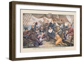 Puck Magazine: Columbus Cleveland and His Mutinous Crew-Terry Gilliam-Framed Art Print