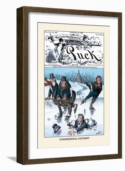 Puck Magazine: Congressional Contempt-Frederick Burr Opper-Framed Art Print