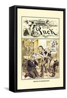 Puck Magazine: Driven to Desperation-Frederick Burr Opper-Framed Stretched Canvas