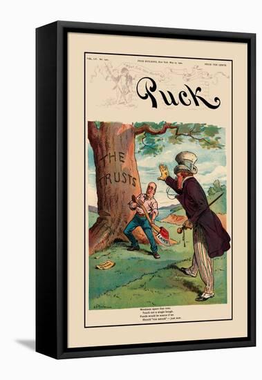 Puck Magazine: Felling the Trusts-null-Framed Stretched Canvas