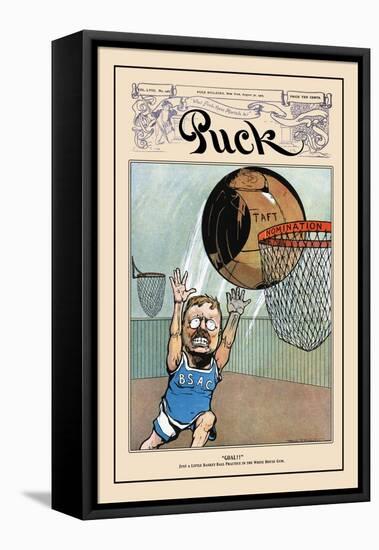 Puck Magazine: Goal!-null-Framed Stretched Canvas