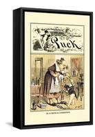 Puck Magazine: In a Critical Condition-Frederick Burr Opper-Framed Stretched Canvas