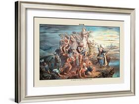 Puck Magazine: In Sight of the Promised Land-null-Framed Art Print