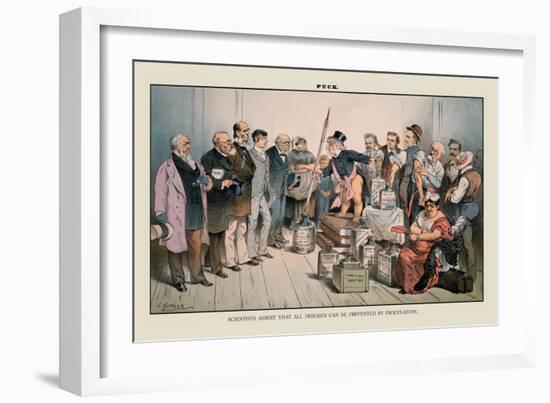 Puck Magazine: Inoculation-Joseph Keppler-Framed Art Print