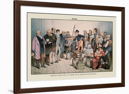 Puck Magazine: Inoculation-Joseph Keppler-Framed Art Print