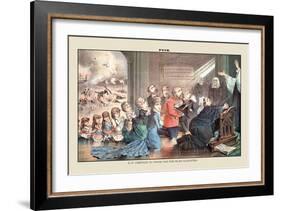 Puck Magazine: Is It Christian to Thank God for Islam Slaughter?-null-Framed Art Print