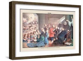 Puck Magazine: Is It Christian to Thank God for Islam Slaughter?-null-Framed Art Print