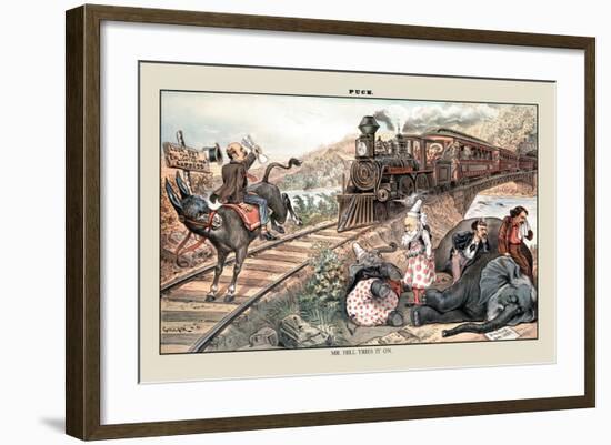 Puck Magazine: Mr. Hill Tries It On-Bernhard Gillam-Framed Art Print