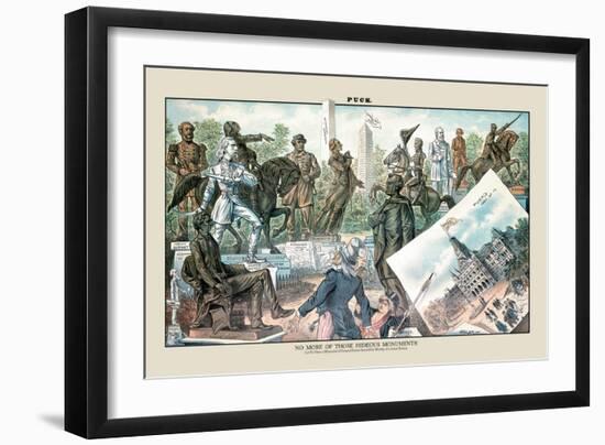 Puck Magazine: No More of Those Hideous Monuments-Bernhard Gillam-Framed Art Print