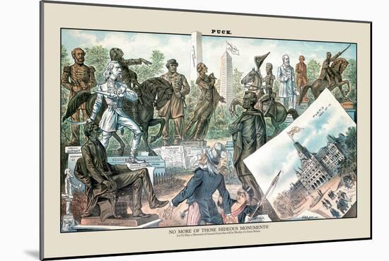 Puck Magazine: No More of Those Hideous Monuments-Bernhard Gillam-Mounted Art Print
