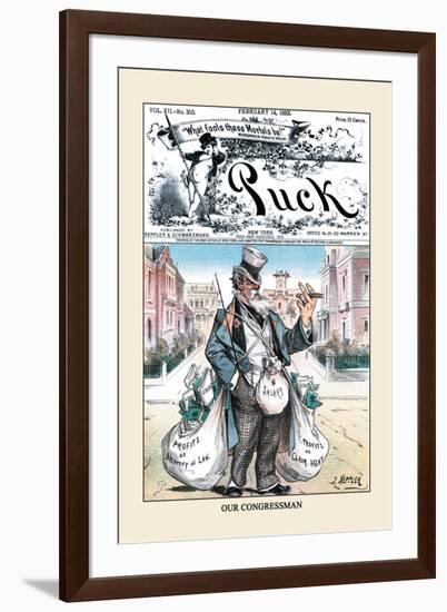 Puck Magazine: Our Congressman-Joseph Keppler-Framed Art Print