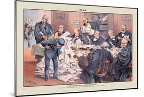 Puck Magazine: Our Overworked Supreme Court-Joseph Keppler-Mounted Art Print