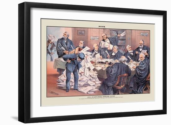 Puck Magazine: Our Overworked Supreme Court-Joseph Keppler-Framed Art Print