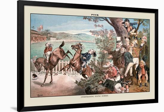 Puck Magazine: Overtraining Young Horses-Terry Gilliam-Framed Art Print