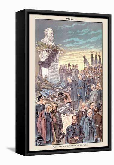 Puck Magazine: Peace, and the Good Will of All Men-Bernhard Gillam-Framed Stretched Canvas