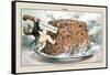 Puck Magazine: Puck's Holiday Plum-Pudding-Joseph Keppler-Framed Stretched Canvas