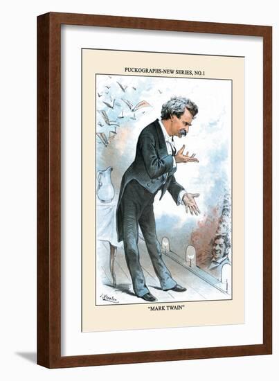 Puck Magazine: Puckographs, Mark Twain-Joseph Keppler-Framed Art Print