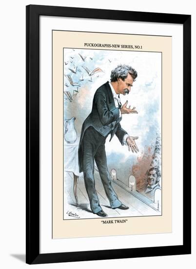 Puck Magazine: Puckographs, Mark Twain-Joseph Keppler-Framed Art Print