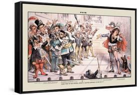 Puck Magazine: Scene from the New National Operetta-Joseph Keppler-Framed Stretched Canvas